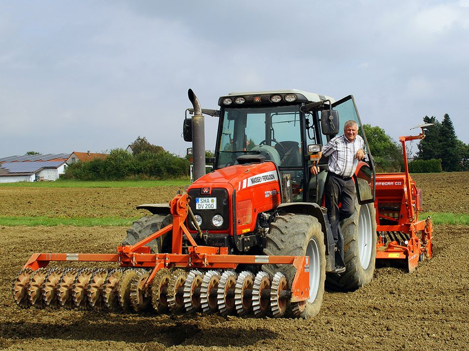 Dieter Vogt still is an active farmer. Dieter Vogt still is an active farmer.
